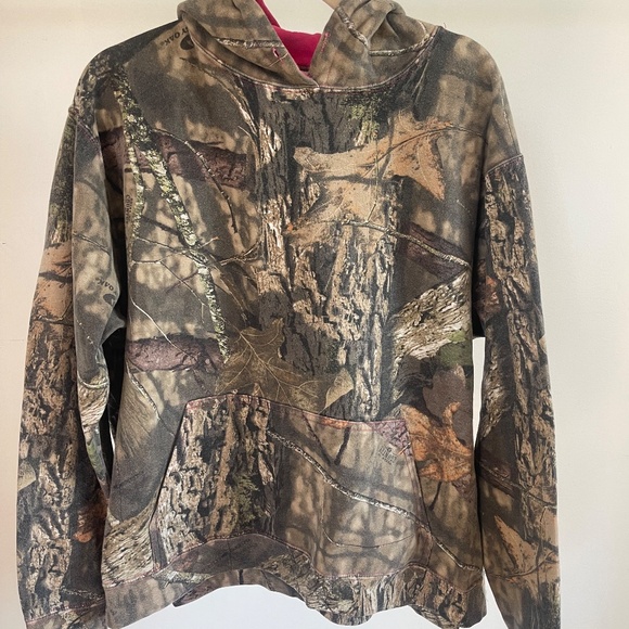 pink real tree mossy oak hoodie - Picture 2 of 5